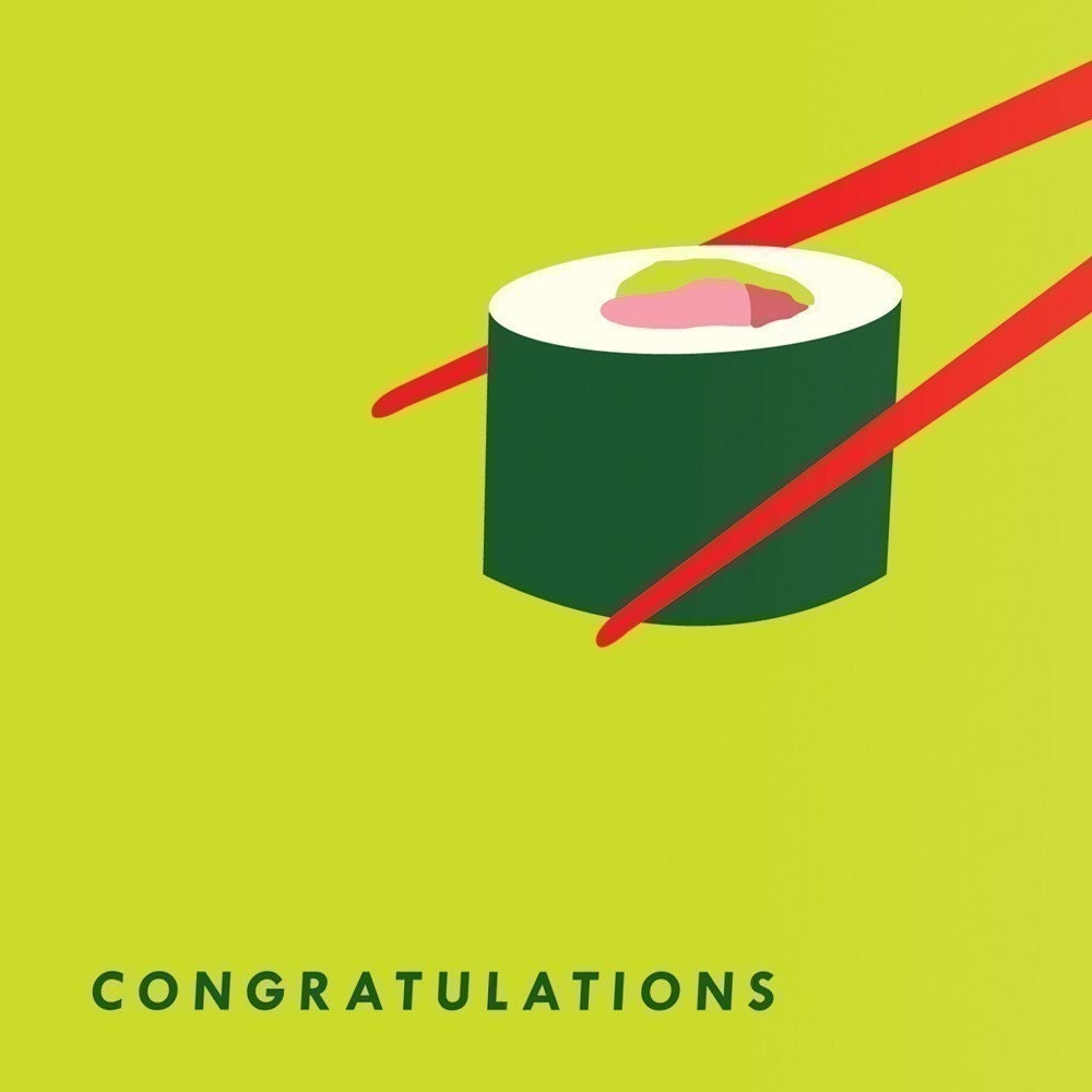 PREGNANCY - Congratulations card with sushi