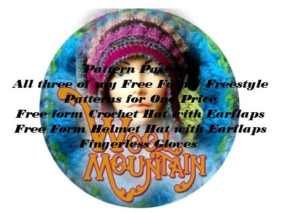 Pattern Package of Wool Mountain Studios Freeform Freestyle Patterns pdf files Permission to sell items made from these patterns
