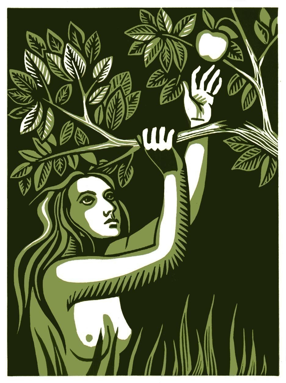 MODERN EVE linocut