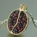 JUICY POMEGRANATE bronze and silver garnet pendant