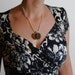 JUICY POMEGRANATE bronze and silver garnet pendant RESERVED for Sophia - 1st payment