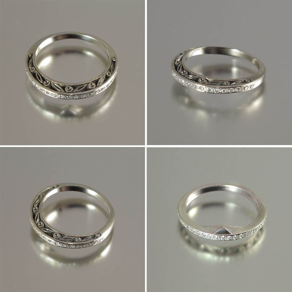 THE ENCHANTED Wedding Band 14k gold and Diamonds