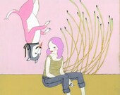 mixed media original art - Magic Trick