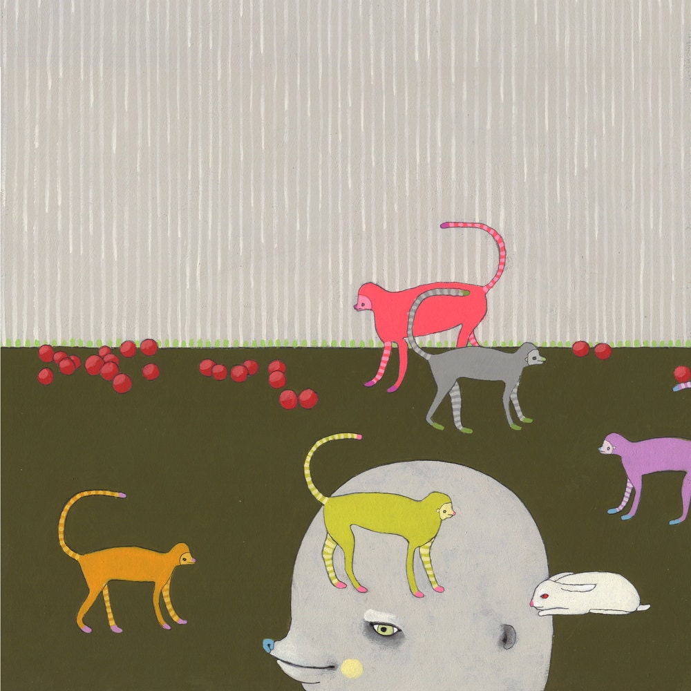 art original painting - Monkeys