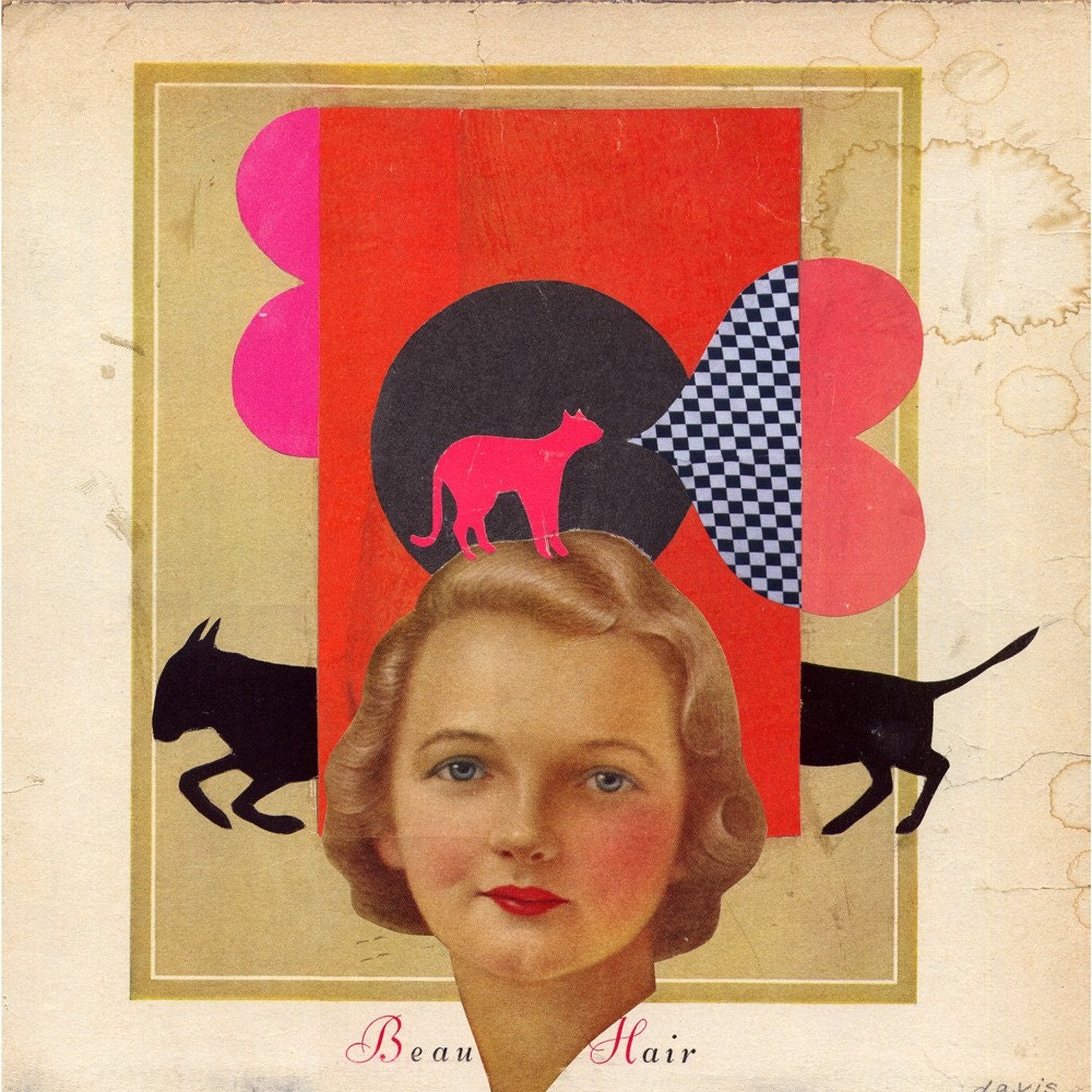 beautiful hair - original collage