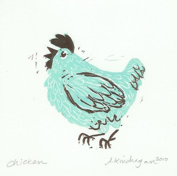 chicken block print
