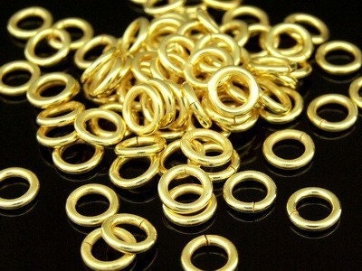 KG-171 thai karen hill tribe silver 20 gold vermeil mini open hoop