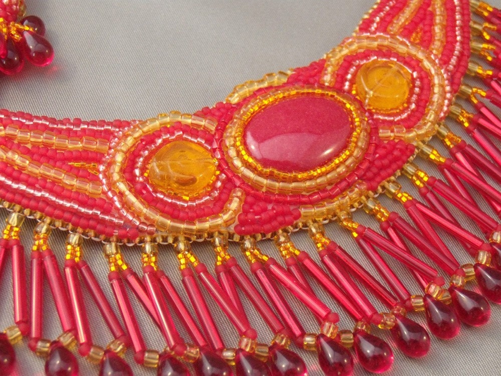 Sangreal Bead Embroidered Necklace