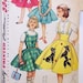 Vintage Simplicity Pattern 1704 Full Poodle Skirt Rockabilly Dress Jumper 50's 50s Size 12 Girls