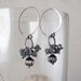 Labradorite and Silver Flower Bud Earrings