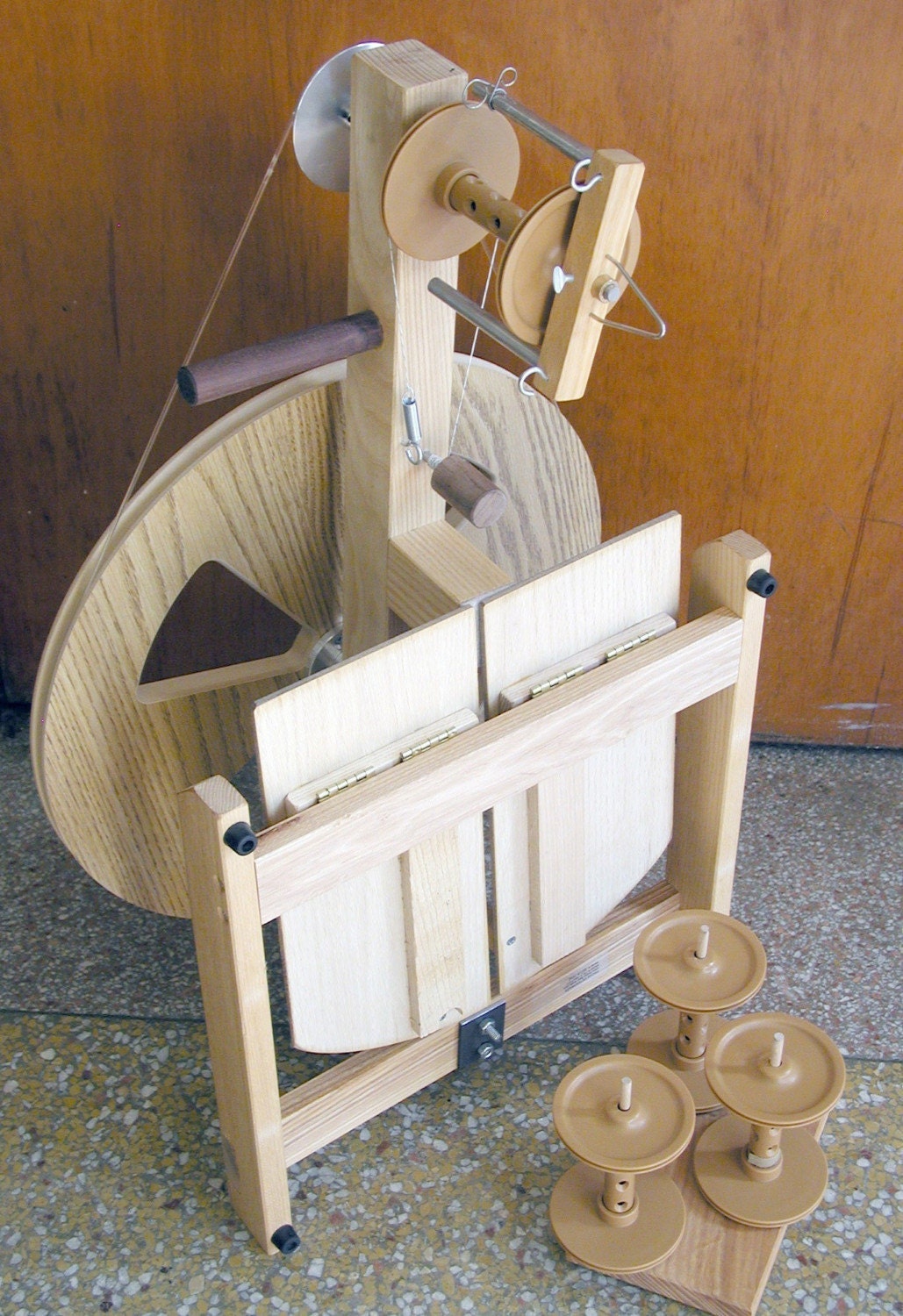 FRICKE Folding Double Treadle Spinning Wheel S 160 F DT S160FDT Free shipping