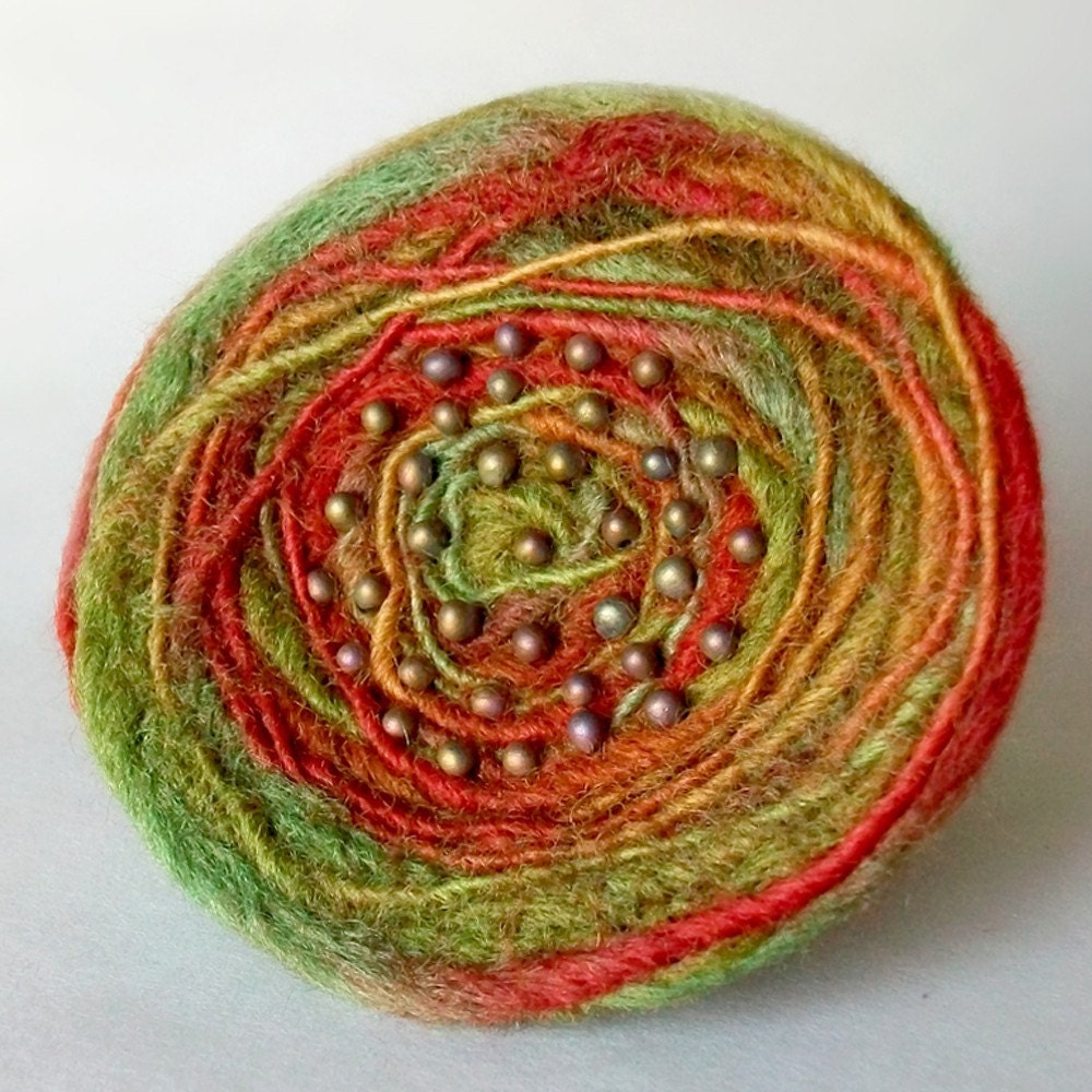 Felt Pin - Rust and Moss
