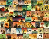 Set of Four 8.5 x 11 fine art giclee prints