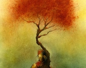 The Brilliant Hush Of Conclusion 8.5 x 11 fine art giclee print reproduction of an original watercolor and ink illustration