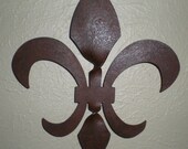 Twisted Fleur de Lis Sculpture, steel 9 inches tall, New Orleans, Who Dat, Louisiana