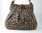 LEOPARD large messenger bag, tote made from Italian tapestry