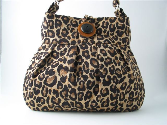 LEOPARD large messenger bag, tote made from Italian tapestry