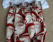 Custom size Boutique Baby layette gown Christmas Leopard Santa bows wholesale Sale