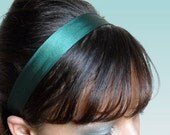 GREEN Silk 1 Inch Wide Soft Fabric Headband