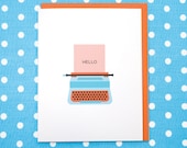 Typewriter Hello Card