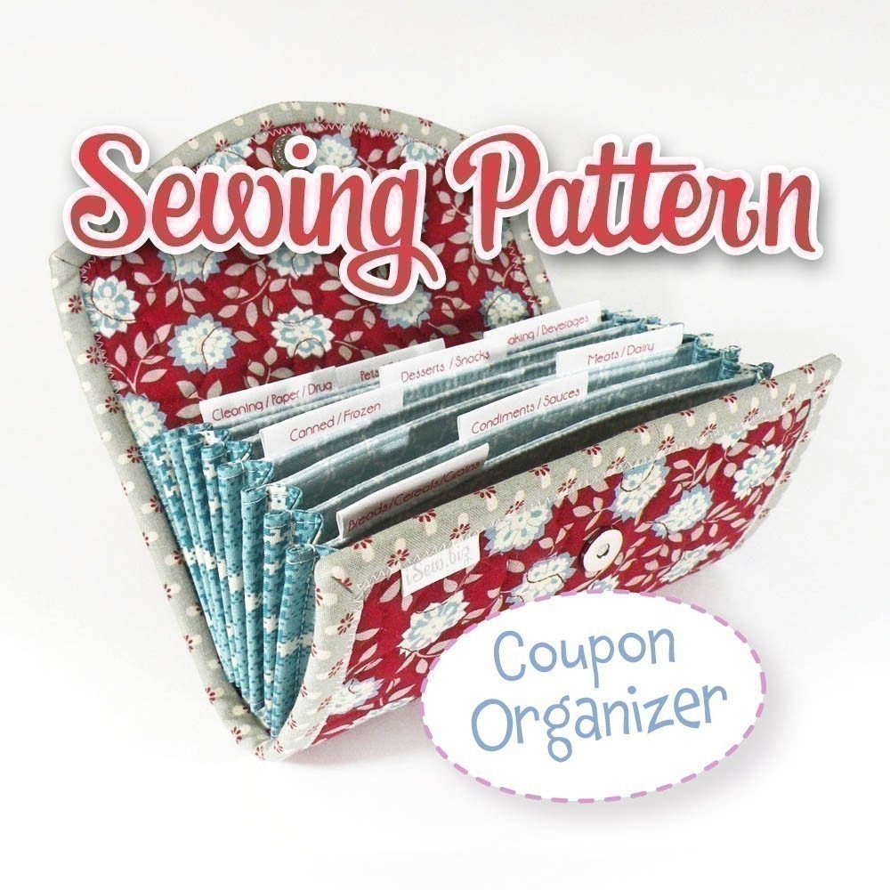 PDF SEWING PATTERN - Coupon / Expense Organizer - Instant Download