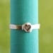 MINI HEART stacking ring, eco-friendly silver.  Handcrafted by Chocolate and Steel.