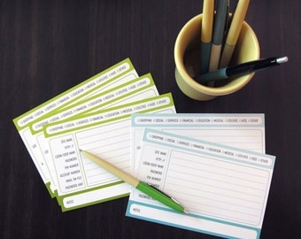 Password Keeper Cards - set of 25