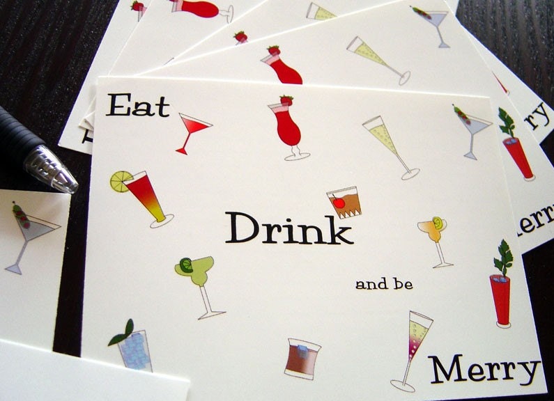 Eat Drink and Be Merry Recipe Cards