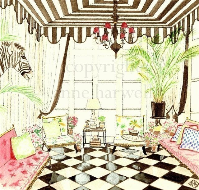 TENTED CONSERVATORY PRINT