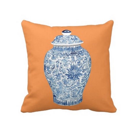 GINGER JAR PILLOW - Tangerine