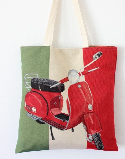 Retro Italian Vespa Huge shopper bag Canvas bag