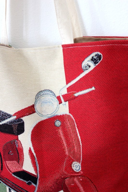 Retro Italian Vespa Huge shopper bag Canvas bag