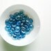 12 Glass Gems Iridescent Sky Blue in a Square Can