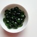 10 Glass Gems Green