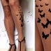 sexy butterfly TATTOO knee-high socks DEEP MOCHA