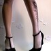 Large/Extra Large sexy PEACOCK FEATHER Tattoo tights / stockings full length pantyhose WHITE