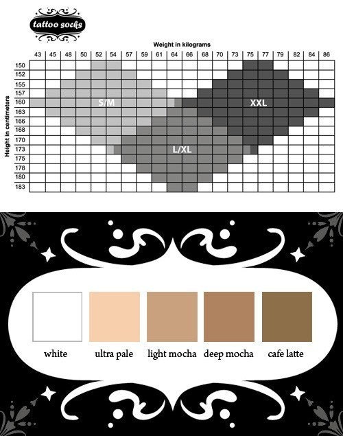 plus size XXL sexy BATS tattoo tights / stockings/ full length / pantyhose / nylons UltraPALE