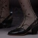 fabulous FOREST SYMPHONY tattoo thigh-high nylons GREY