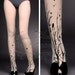 fabulous FOREST SYMPHONY tattoo thigh-high nylons ultra pale