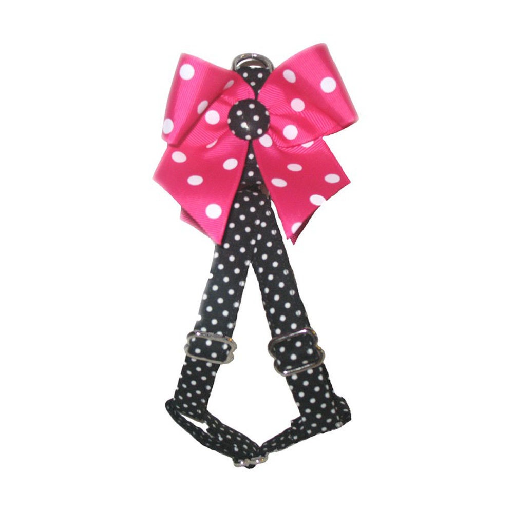 Black Polka Dot Step In Harness