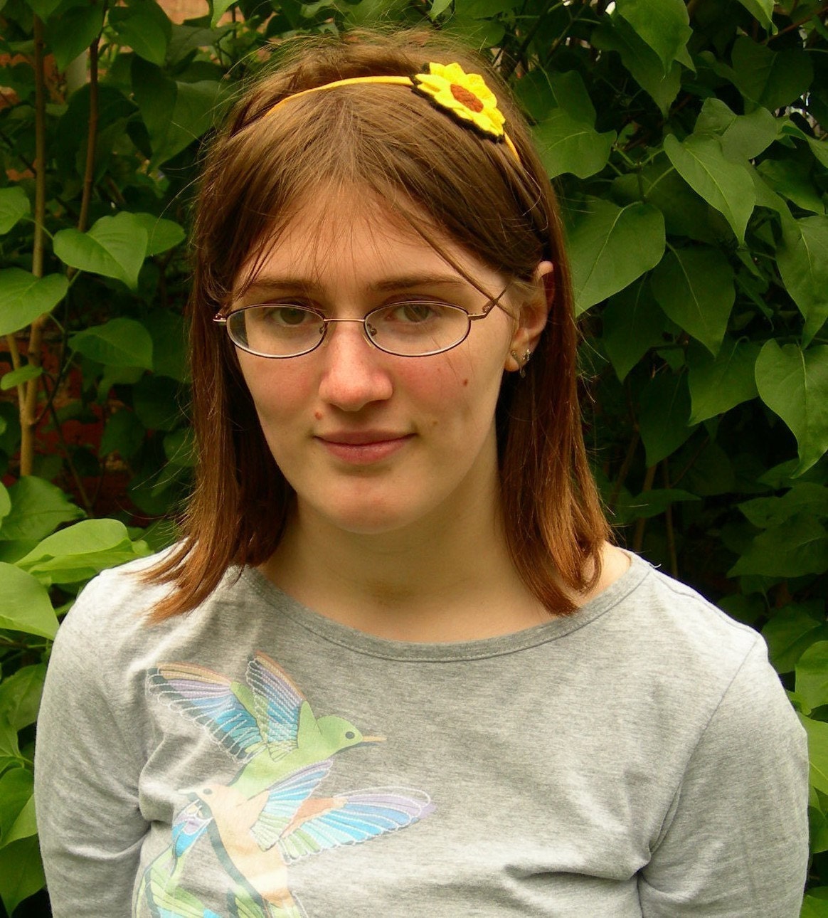 Sunflower, felt flower headband