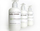 Coconut Creme Body Cream with Organic Aloe Leaf Juice and Shea Butter 8oz