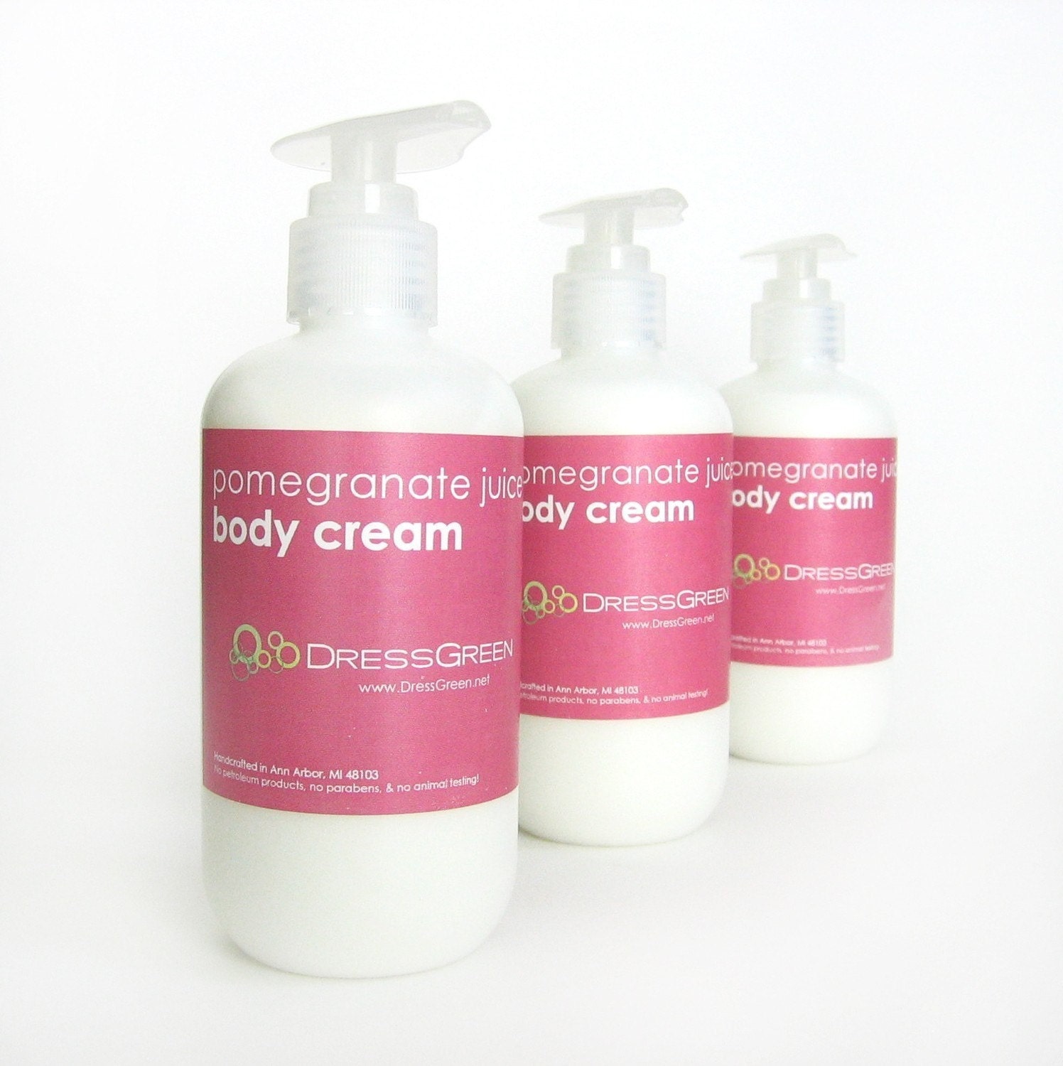Pomegranate Juice Body Cream with Organic Aloe Leaf Juice and Shea Butter 8oz