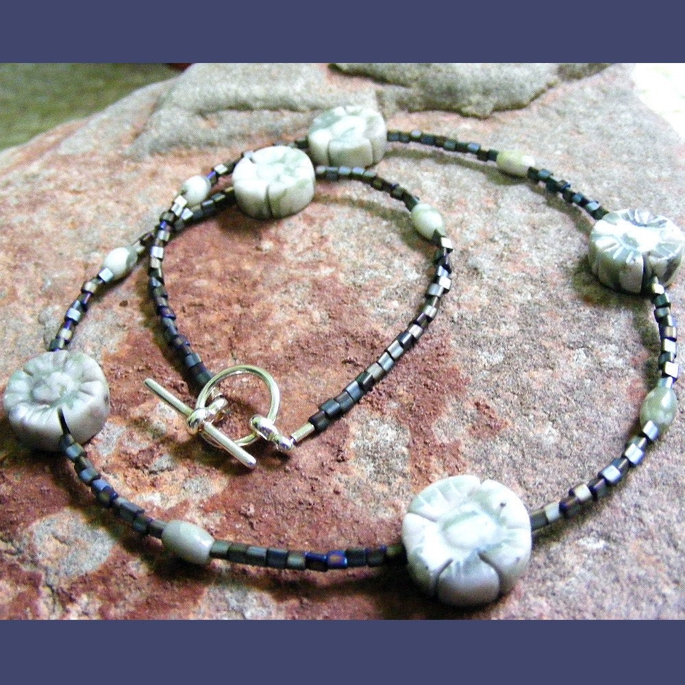 Ocean Jasper Flower Choker