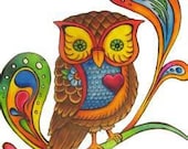 Retro Owl Cross Stitch Pattern PDF