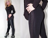 Venni Caprice Fleather Trim Leggings