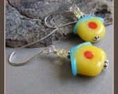 Cornerstoregoddess Spring Bird Birdhouse  Earrings