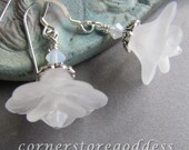 Bridal White Spring Flower Earrings