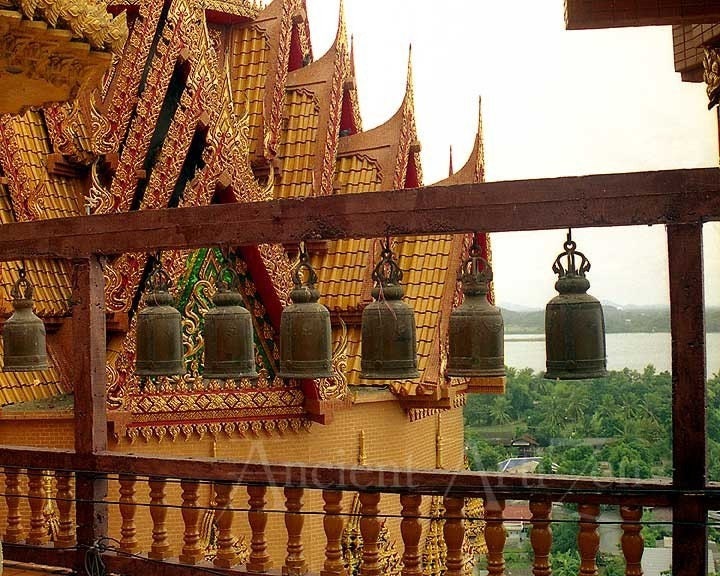 The Temple Bells 8x10 - Buddhist Temple architectural photograph from Thailand