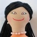 Ballerina Doll in Peach Tutu - OOAK Cloth Doll by Joelle's Dolls
